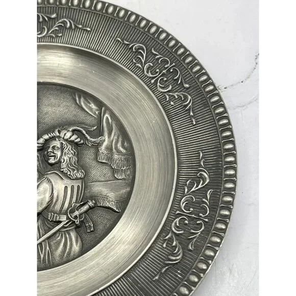 Vintage German WMF Zinn Ges. Gesch 4 3/8" Pewter Plate Rembrandt 1606-1669 - Picture 4 of 6
